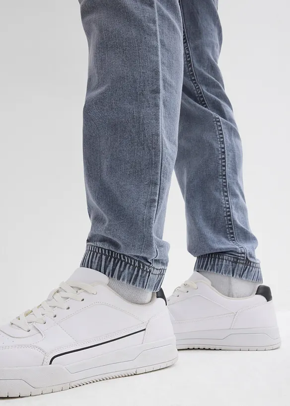 Jeans elasticizzati con elastico in vita regular fit, tapered, bonprix