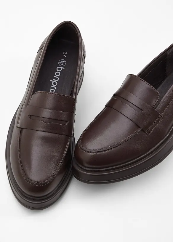 Mocassini in pelle, bonprix