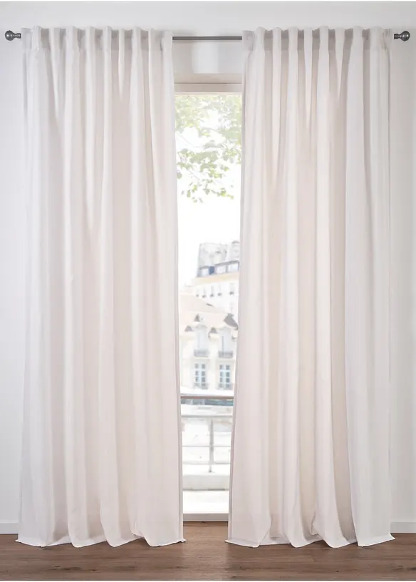 Tenda semitrasparente in poliestere riciclato (pacco da 2), bonprix