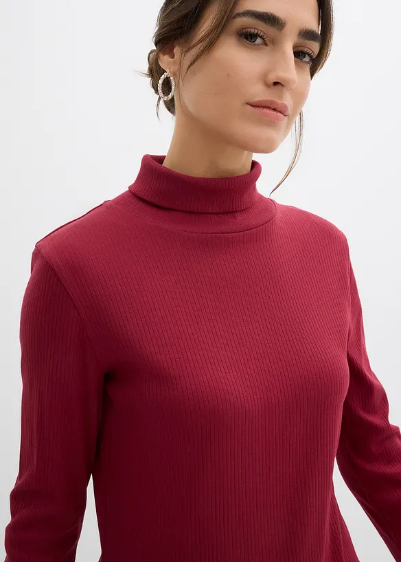 Maglia a collo alto in puro cotone, bonprix
