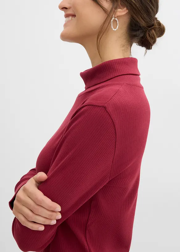 Maglia a collo alto in puro cotone, bonprix