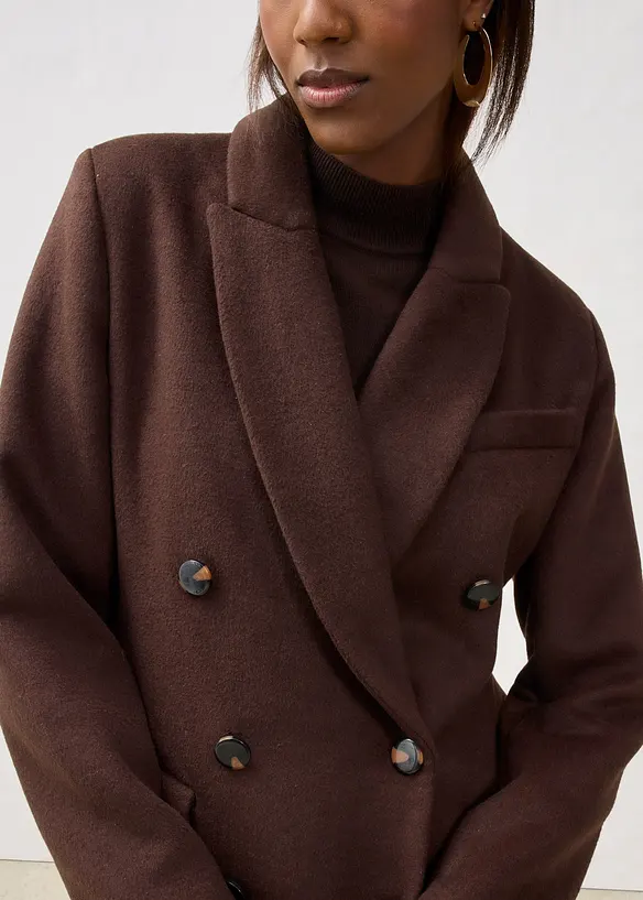 Cappotto stile blazer con lana, bonprix