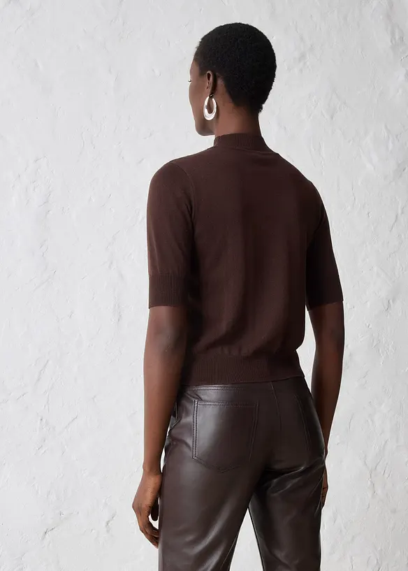 Maglione a collo alto in morbido misto lana, bonprix
