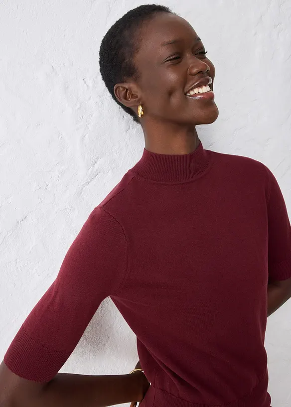 Maglione a collo alto in morbido misto lana, bonprix