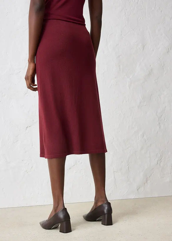 Gonna in maglia di misto lana morbido, bonprix