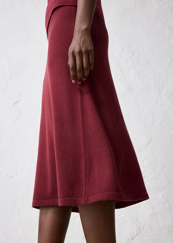Gonna in maglia di misto lana morbido, bonprix