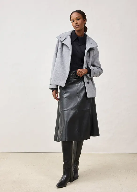 Maglione a coste in lana merino, bonprix