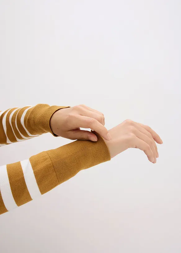 Cardigan in maglia fine a righe, bonprix