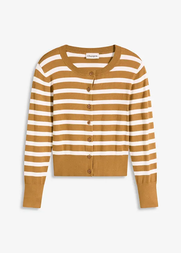 Cardigan in maglia fine a righe, bonprix