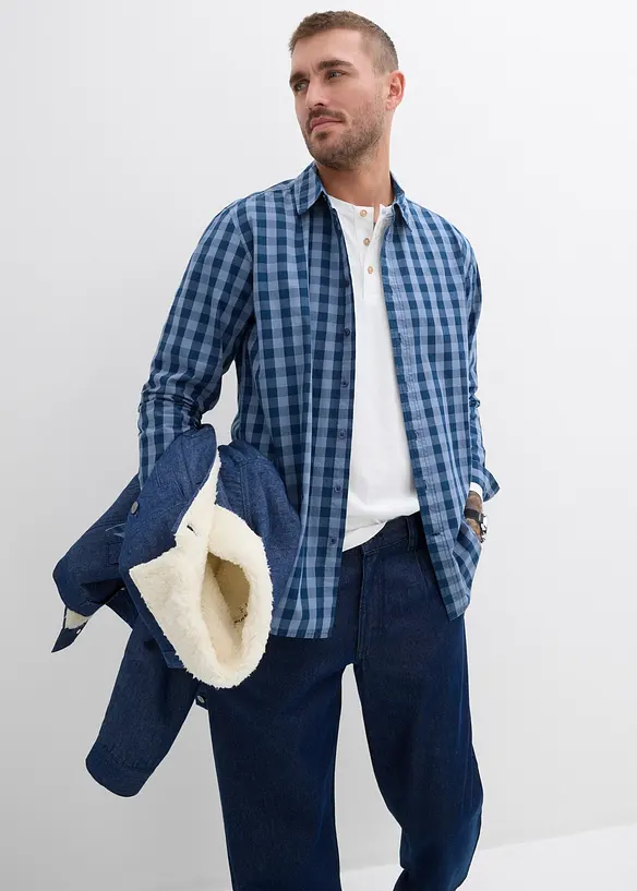 Camicia a maniche lunghe in puro cotone biologico, bonprix