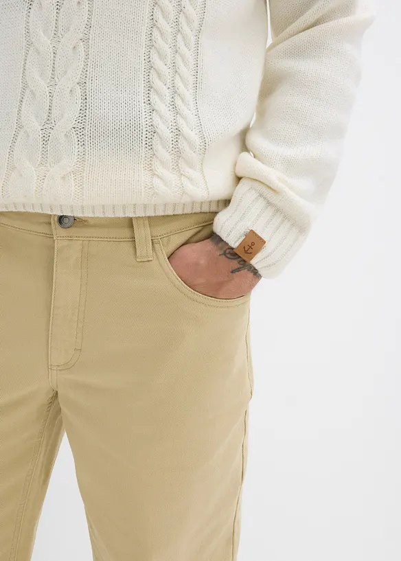 Pantaloni in twill con fascia comoda in vita, straight, bonprix