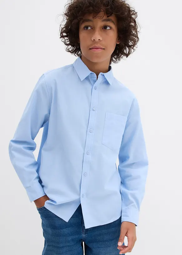Camicia Oxford a maniche lunghe in puro cotone biologico, bonprix