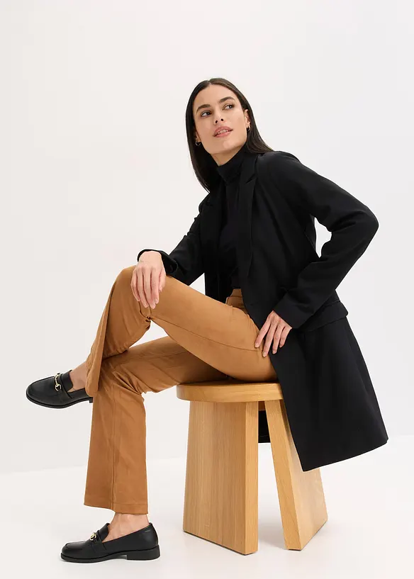 Blazer lungo in punto di Roma, bonprix