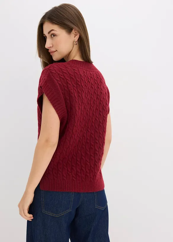 Gilet in maglia a trecce, bonprix