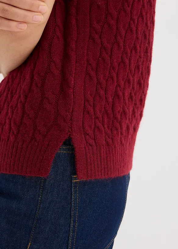 Gilet in maglia a trecce, bonprix