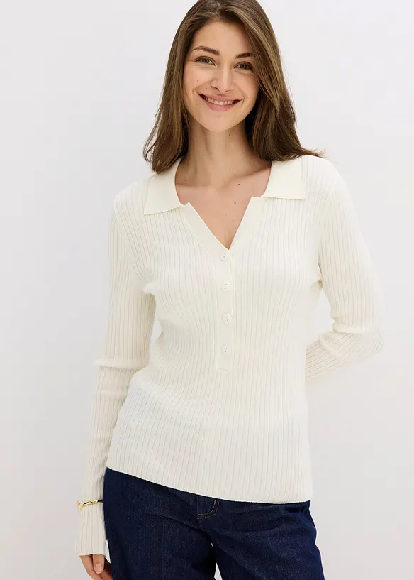 Maglione morbido in filato fine misto viscosa, bonprix