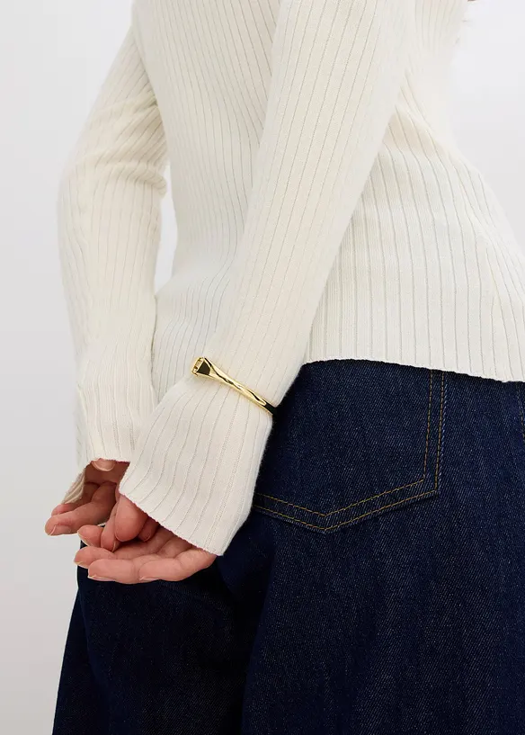 Maglione morbido in filato fine misto viscosa, bonprix