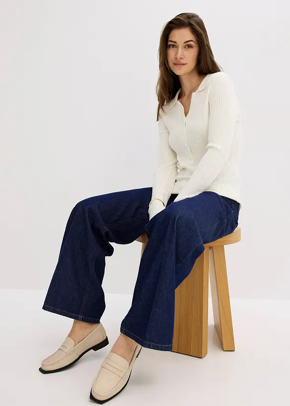 Maglione morbido in filato fine misto viscosa, bonprix