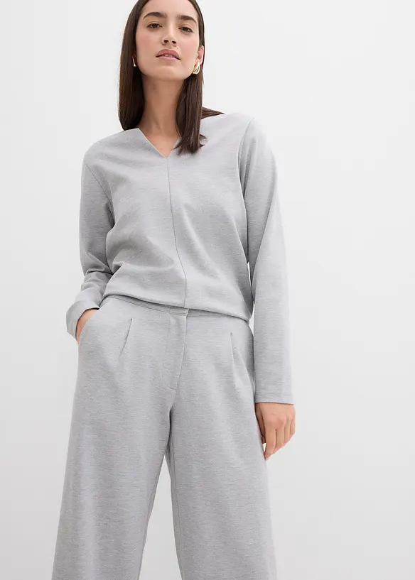 Pantaloni morbidi a gamba larga in misto viscosa, bonprix