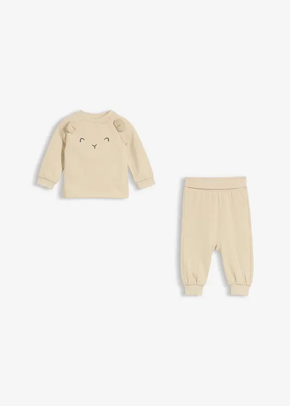 Felpa e pantaloni con cotone biologico (set 2 pezzi), bonprix