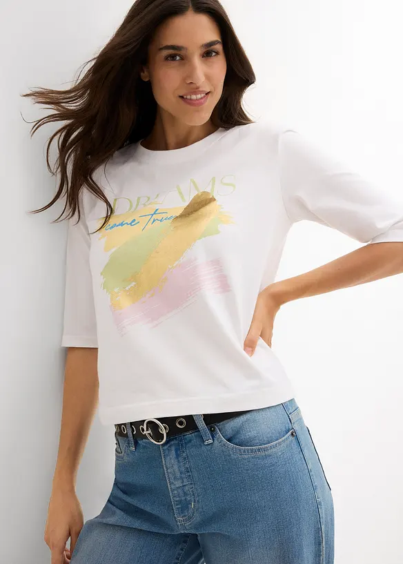 T-shirt in puro cotone biologico, bonprix