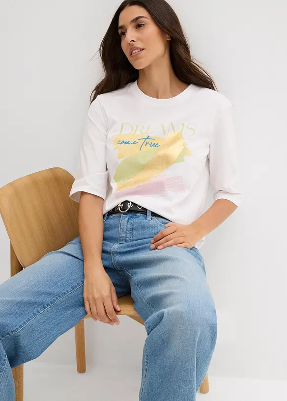 T-shirt in puro cotone biologico, bonprix