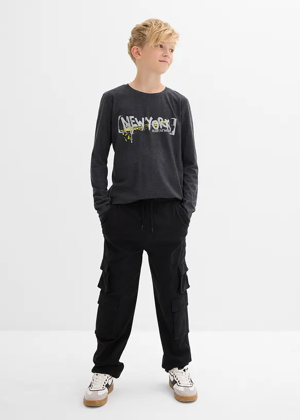 Maglia a maniche lunghe con stampa, bonprix