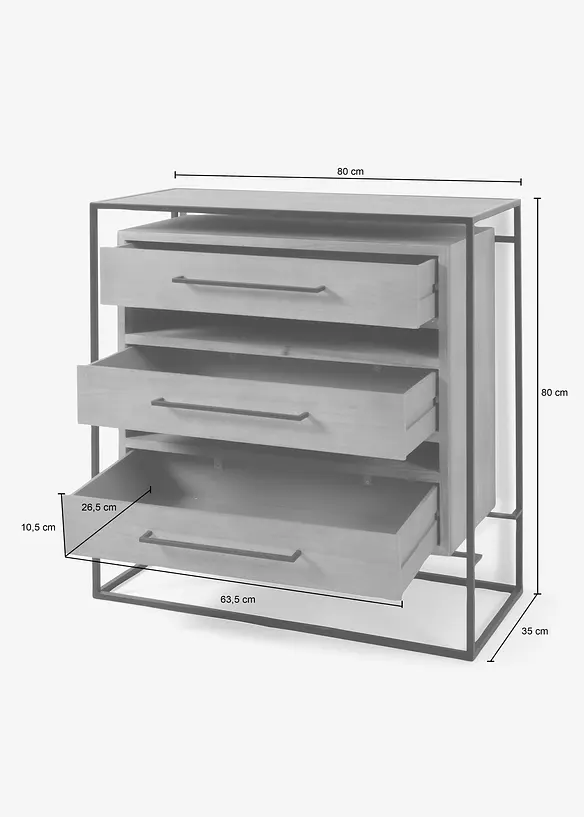 Cassettiera con 3 cassetti, bonprix