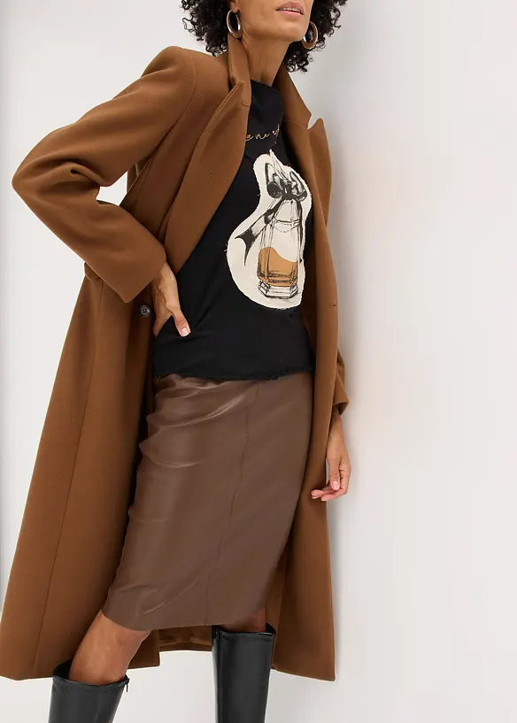 Maglia a maniche lunghe in cotone elasticizzato, bonprix