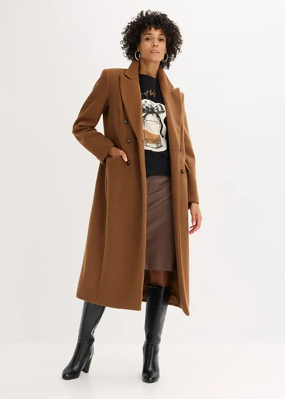 Maglia a maniche lunghe in cotone elasticizzato, bonprix