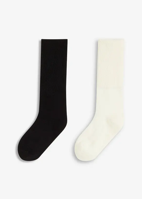 Calzini morbidi con bordo alto (pacco da 2), bonprix