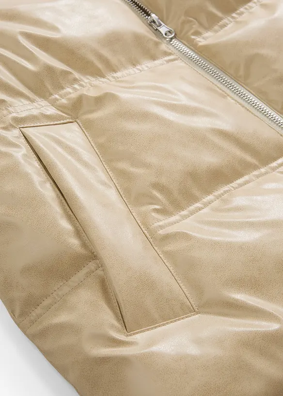 Gilet trapuntato in similpelle, bonprix