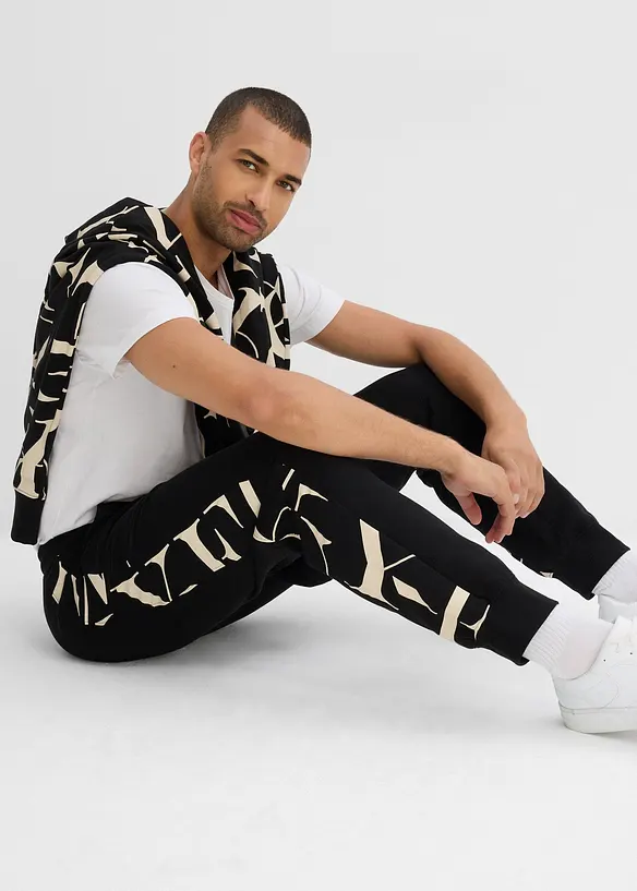 Pantaloni in felpa con inserto, regular fit, bonprix