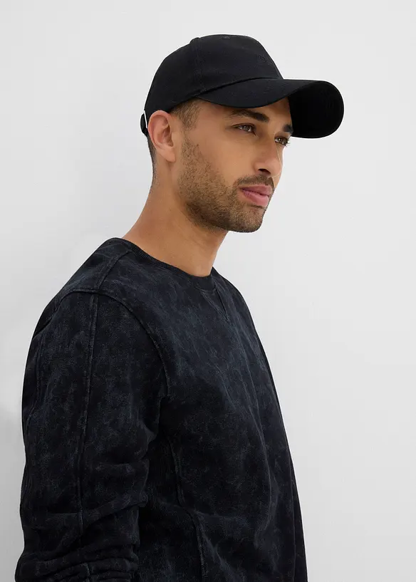 Felpa in puro cotone biologico con effetto lavato, bonprix