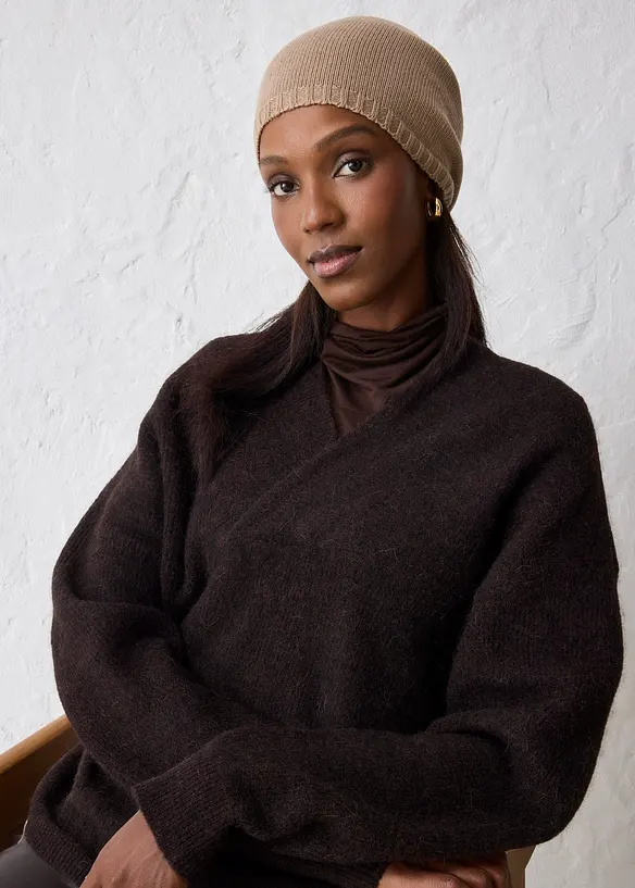 Beanie in filato fine con lana merino, bonprix