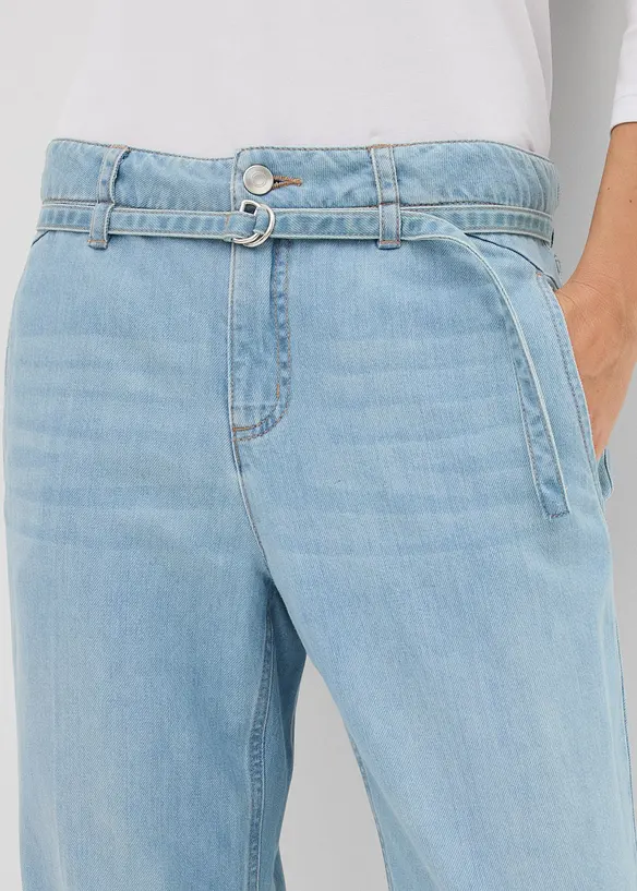 Jeans wide leg con cintura, vita media, bonprix