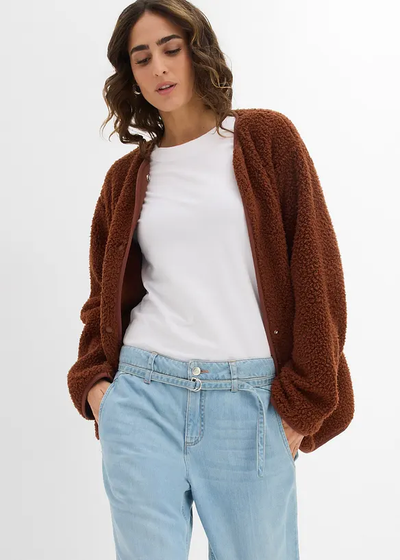 Jeans wide leg con cintura, vita media, bonprix