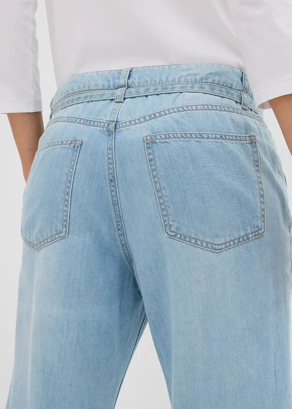 Jeans wide leg con cintura, vita media, bonprix