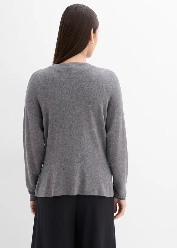 Cardigan sfiancato in misto viscosa, bonprix