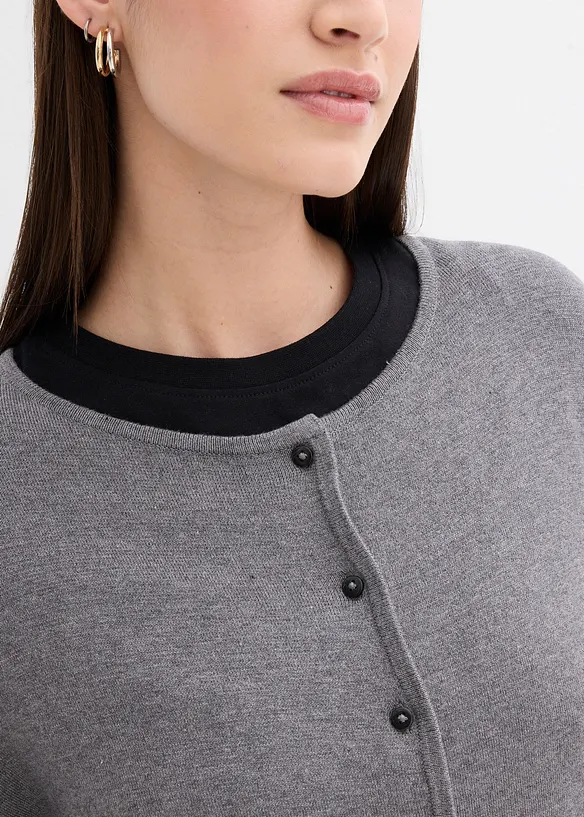 Cardigan sfiancato in misto viscosa, bonprix