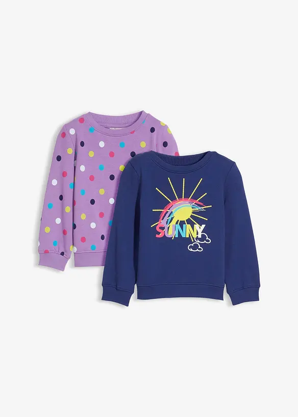 Felpa in puro cotone biologico (pacco da 2), bonprix