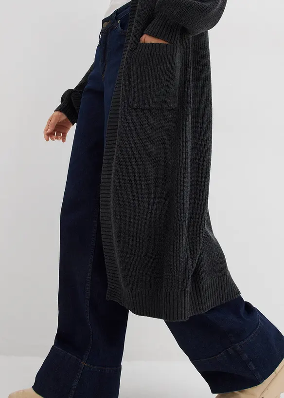 Cardigan lungo con spalle scese, bonprix