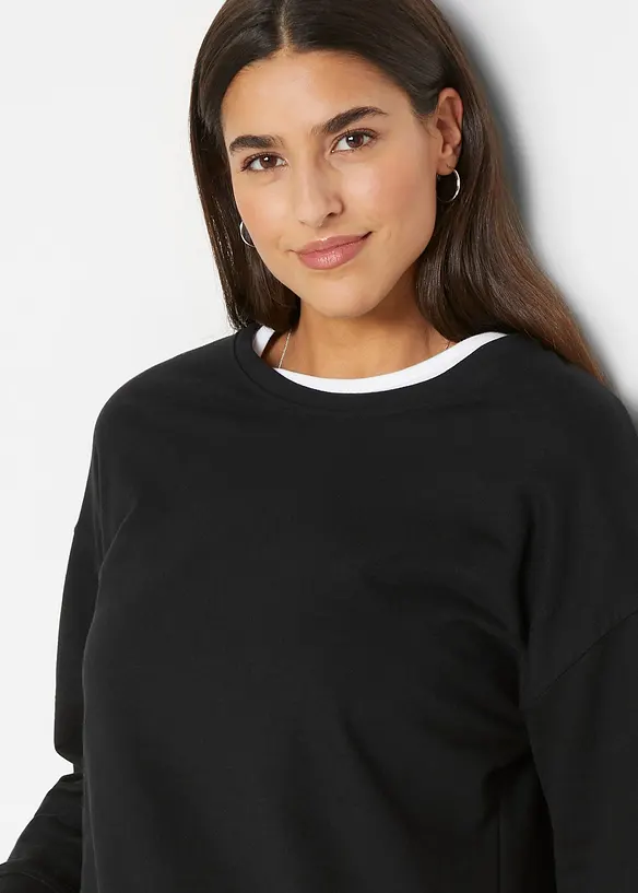 Felpa in misto cotone, bonprix