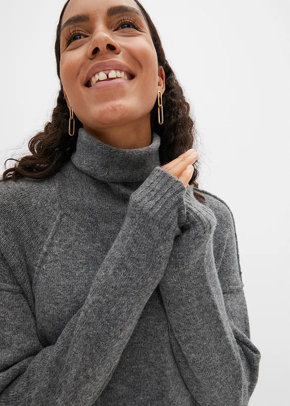 Abito in maglia a collo alto, bonprix
