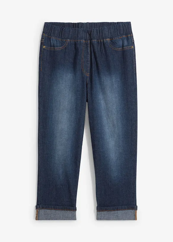 Jeans in cotone slim fit,  vita media, bonprix