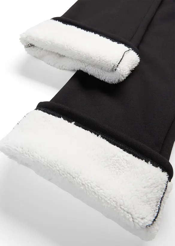 Pantaloni da jogging termici funzionali con fodera in pile, taglio largo, bonprix
