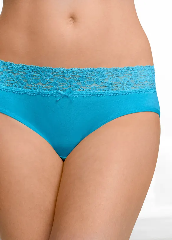 Slip con pizzo (pacco da 5), bonprix