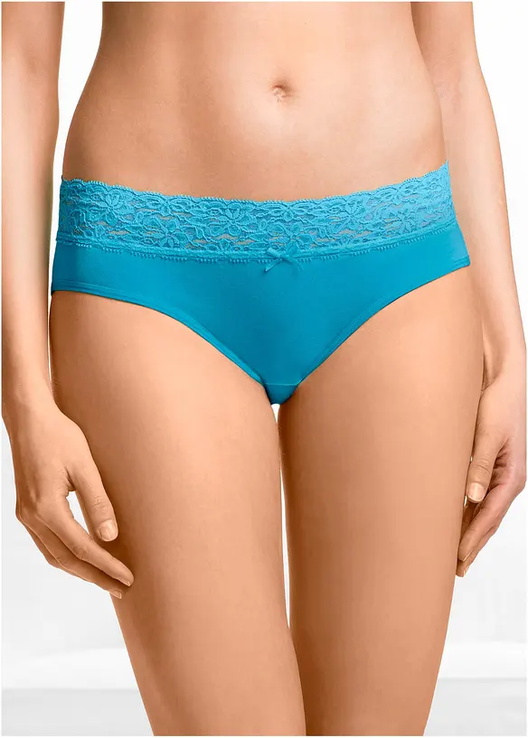 Slip con pizzo (pacco da 5), bonprix