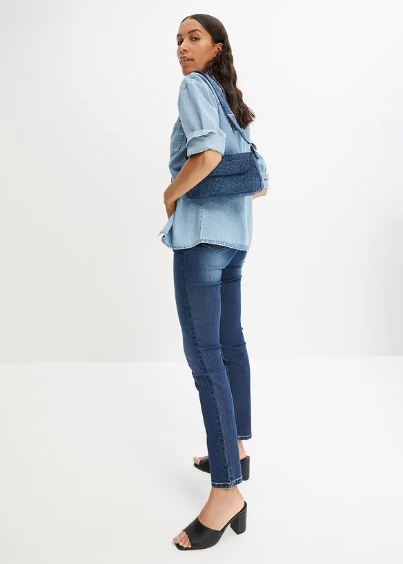 Jeggings skinny con cinta comoda, vita media, bonprix