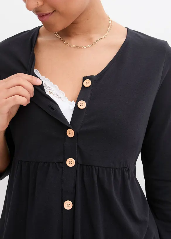 Maglia pr&eacute;maman / da allattamento in cotone biologico, bonprix